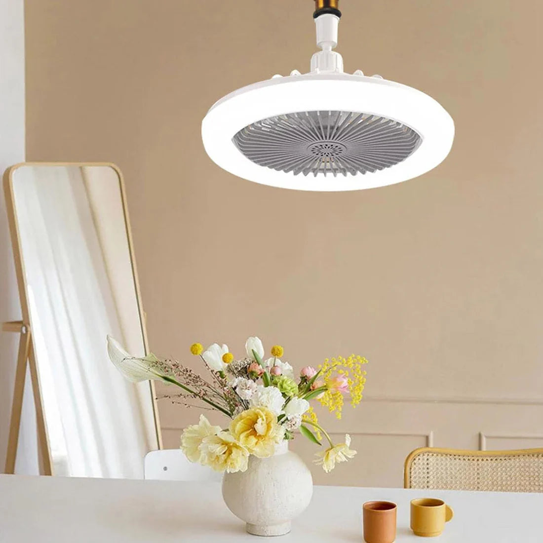 2u1 LED Luster i Ventilator 40w