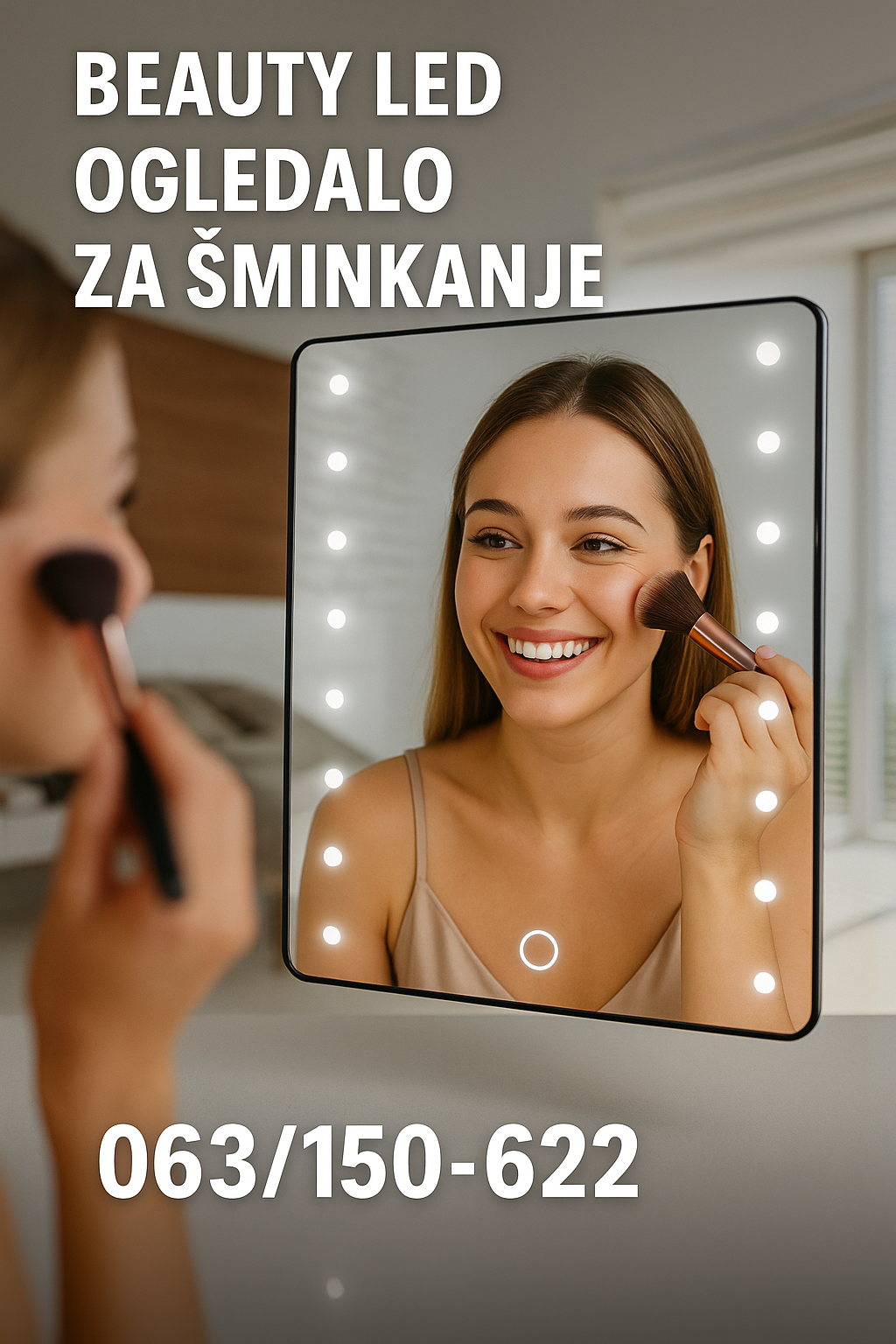 Beauty LED Ogledalo za Šminkanje 1+1 GRATIS