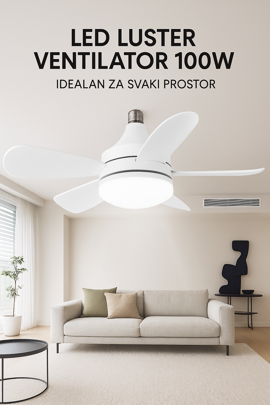 LED Luster Ventilator 100W