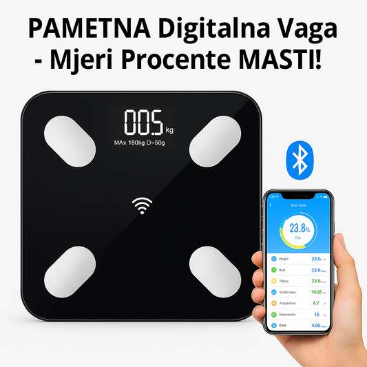 PAMETNA Digitalna Vaga - Mjeri Procente MASTI!