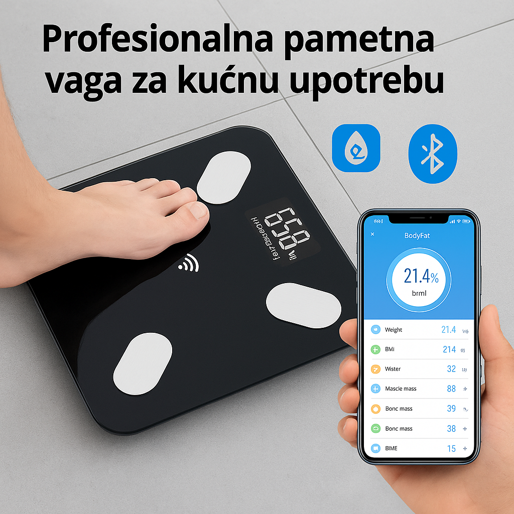PAMETNA Digitalna Vaga - Mjeri Procente MASTI!
