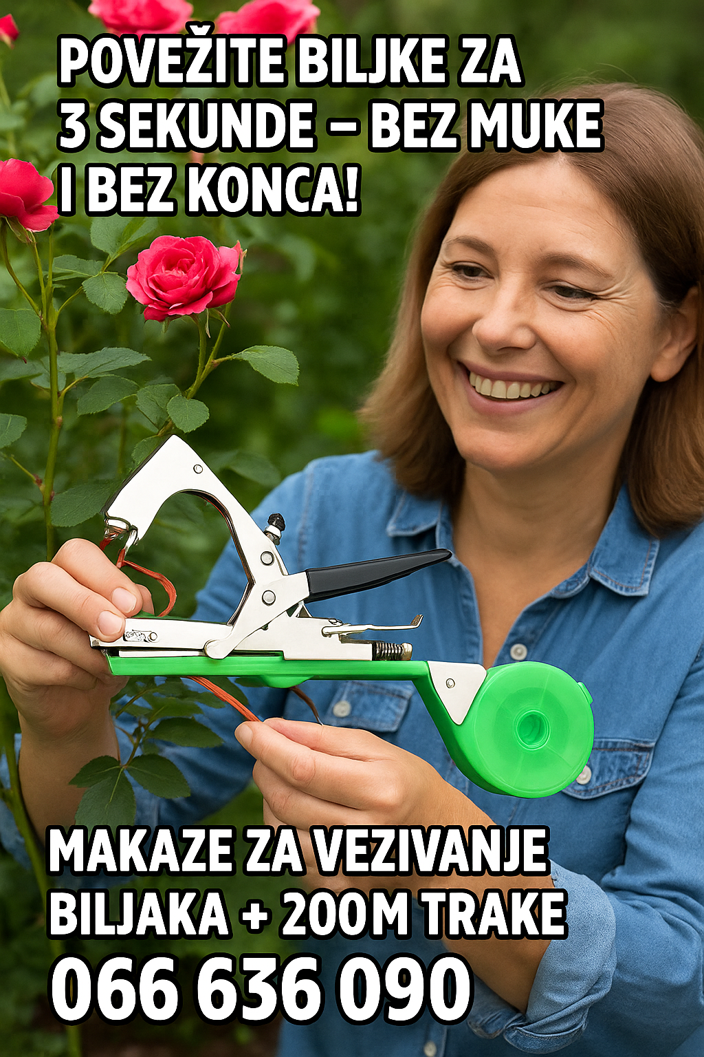 Makaze za Vezivanje Biljaka +200m Trake
