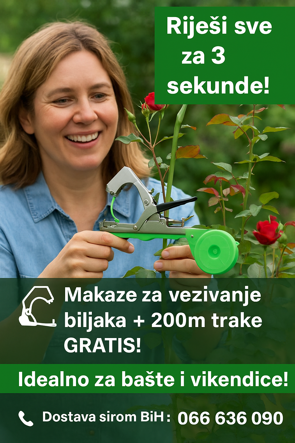 Makaze za Vezivanje Biljaka +200m Trake