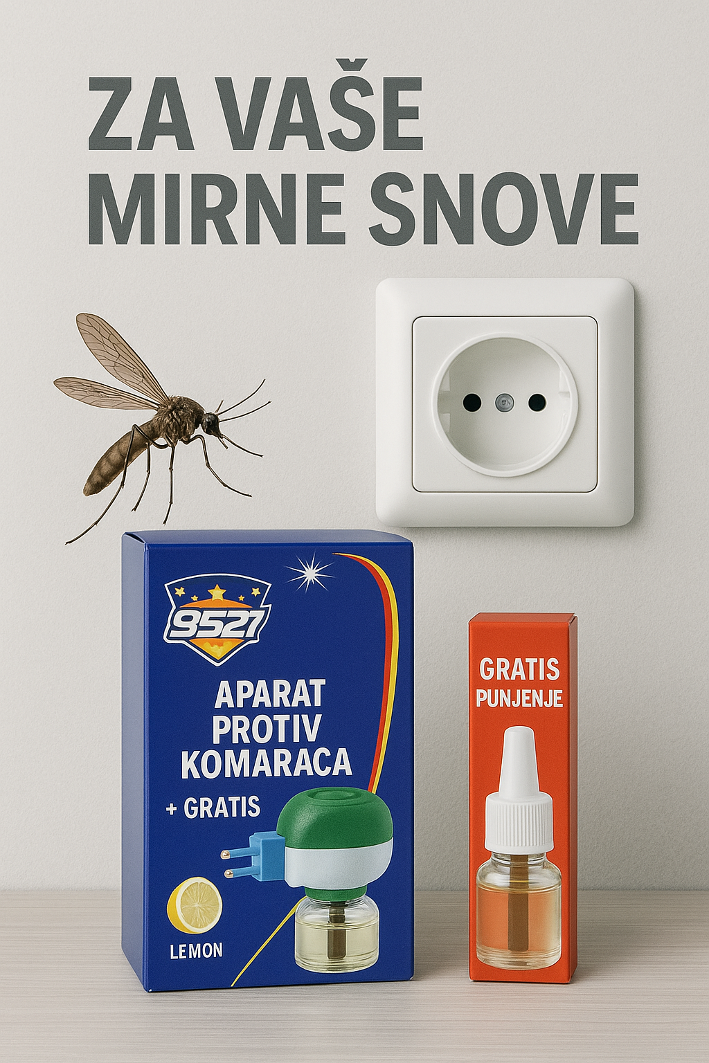 Aparat Protiv Komaraca + GRATIS Punjenje – 250 Noći Mira