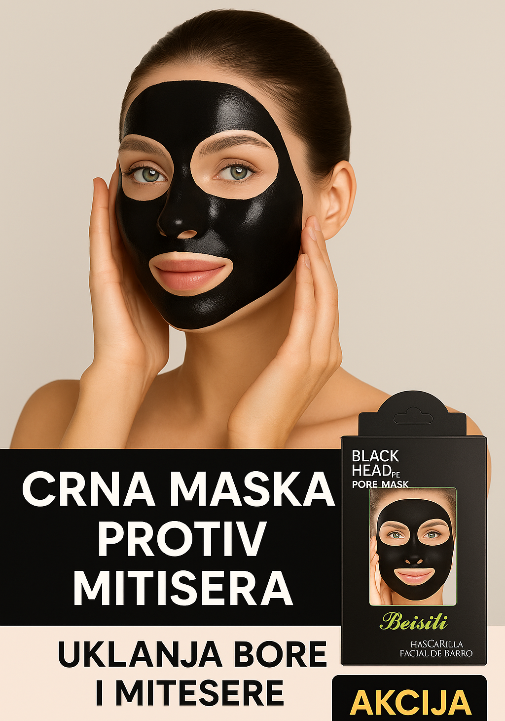 Crna Maska Protiv Mitisera (10kom) AKCIJA