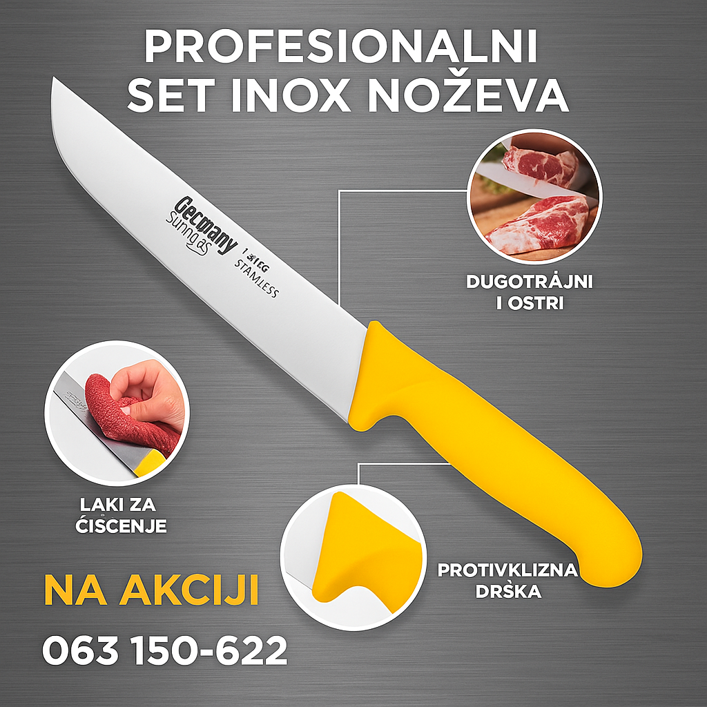 Profesionalni Set Inox Noževa - 3 KOM