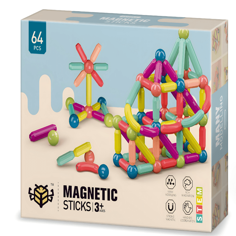 Magnetni set štapića i kugli - 64 dijela