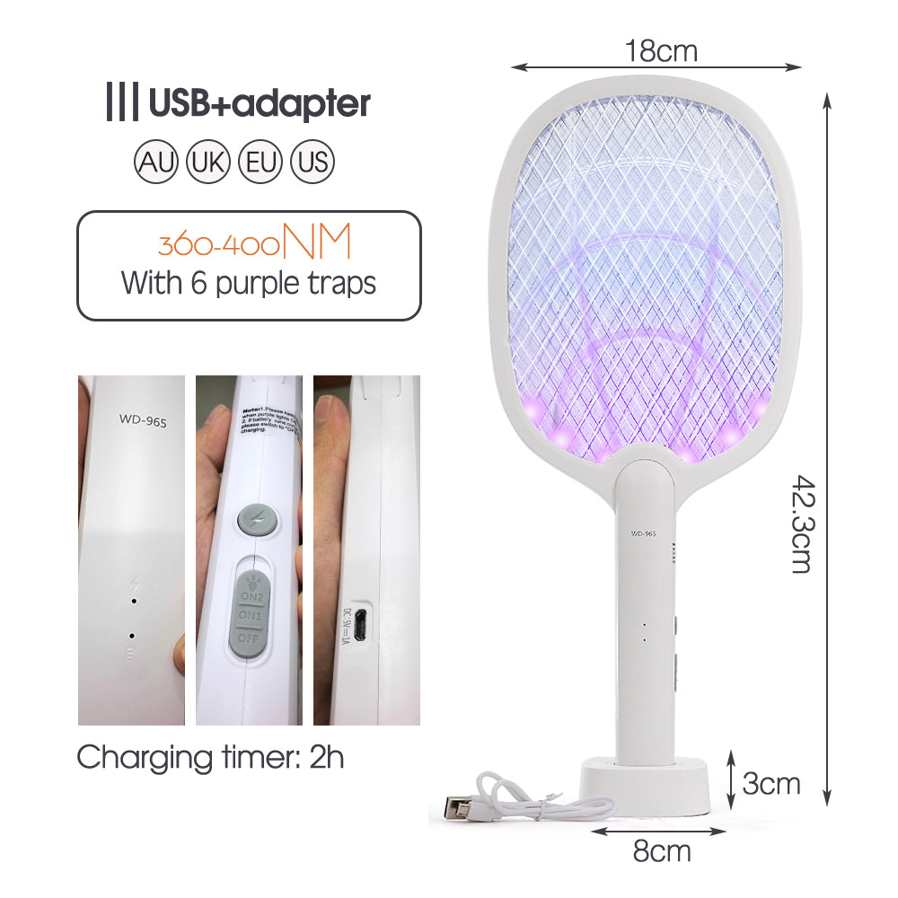 Električni Reket Protiv Komaraca - USB + LED