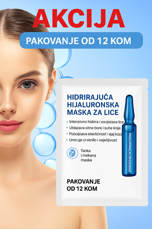 Hidrirajuća Hijaluronska Maska za Lice (12kom)