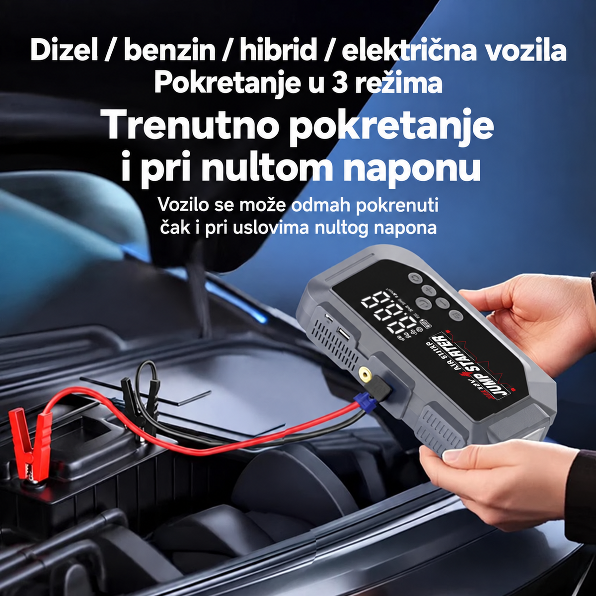 K3 5u1 Jump Starter i Kompresor za Gume