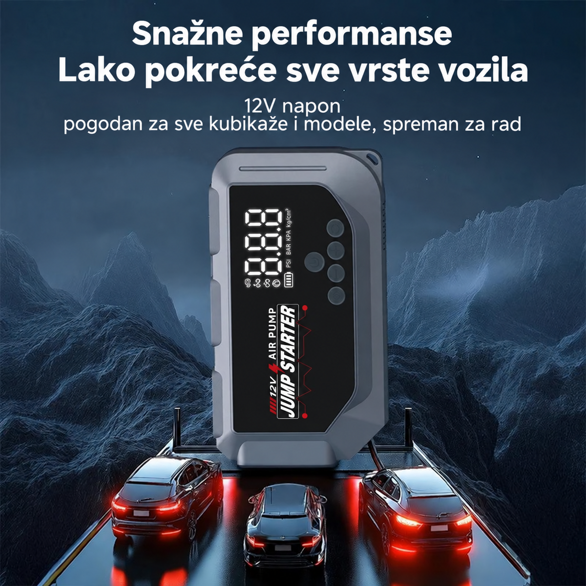 K3 5u1 Jump Starter i Kompresor za Gume