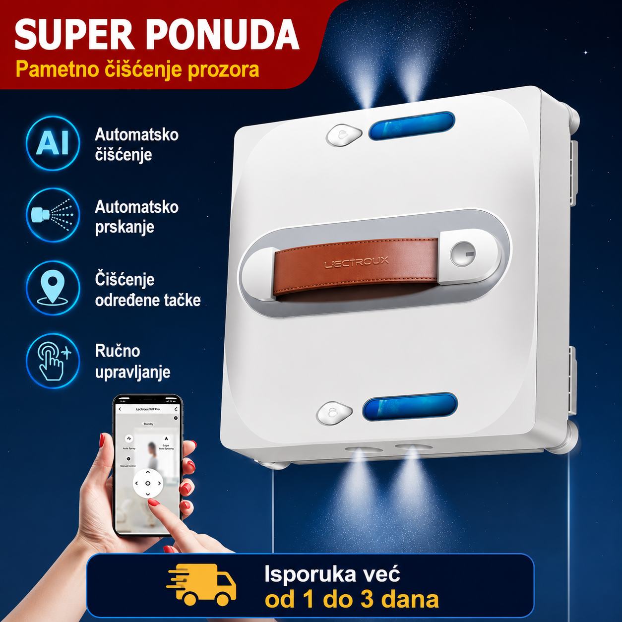 SMART Robot Čistač Prozora