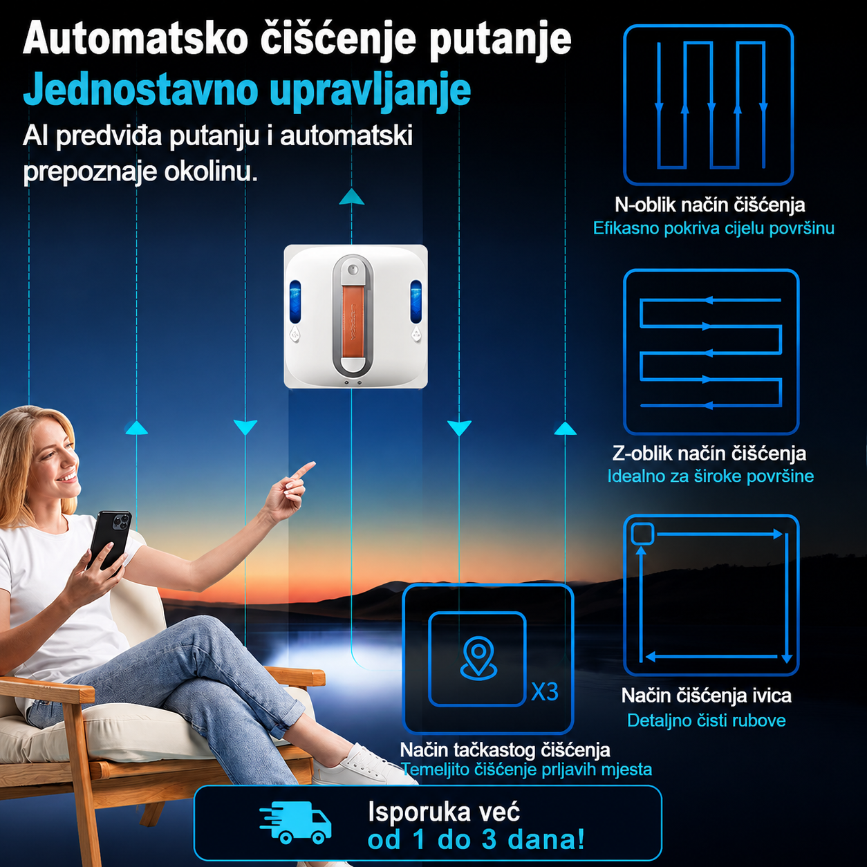 SMART Robot Čistač Prozora