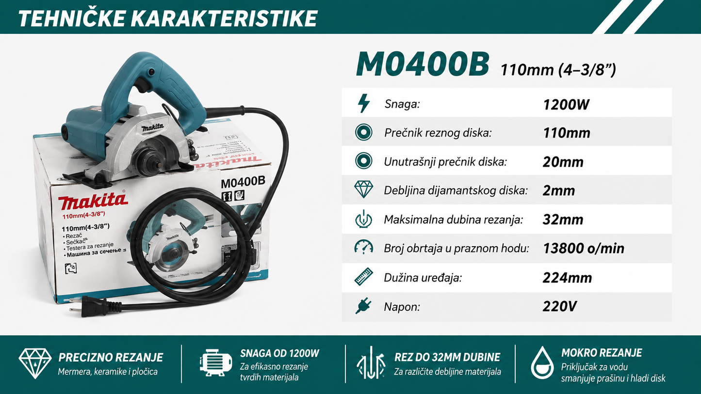 Profesionalni Rezač za Mermer i Keramiku – 1200W