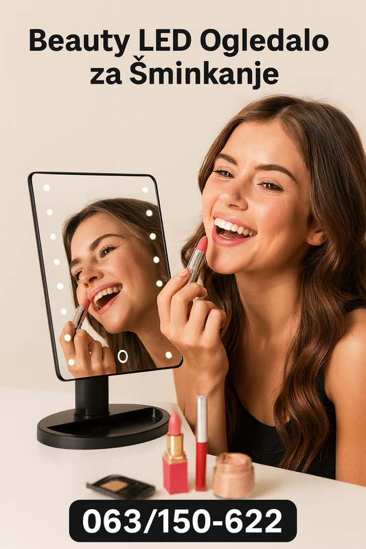 Beauty LED Ogledalo za Šminkanje 1+1 GRATIS