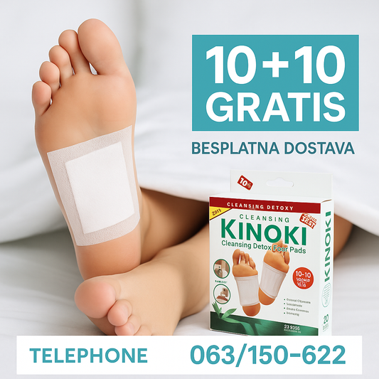 Kinoki flasteri 10+10 GRATIS