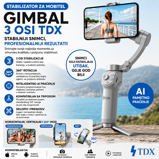 Stabilizator za Telefon-sa Praćenjem Pokreta