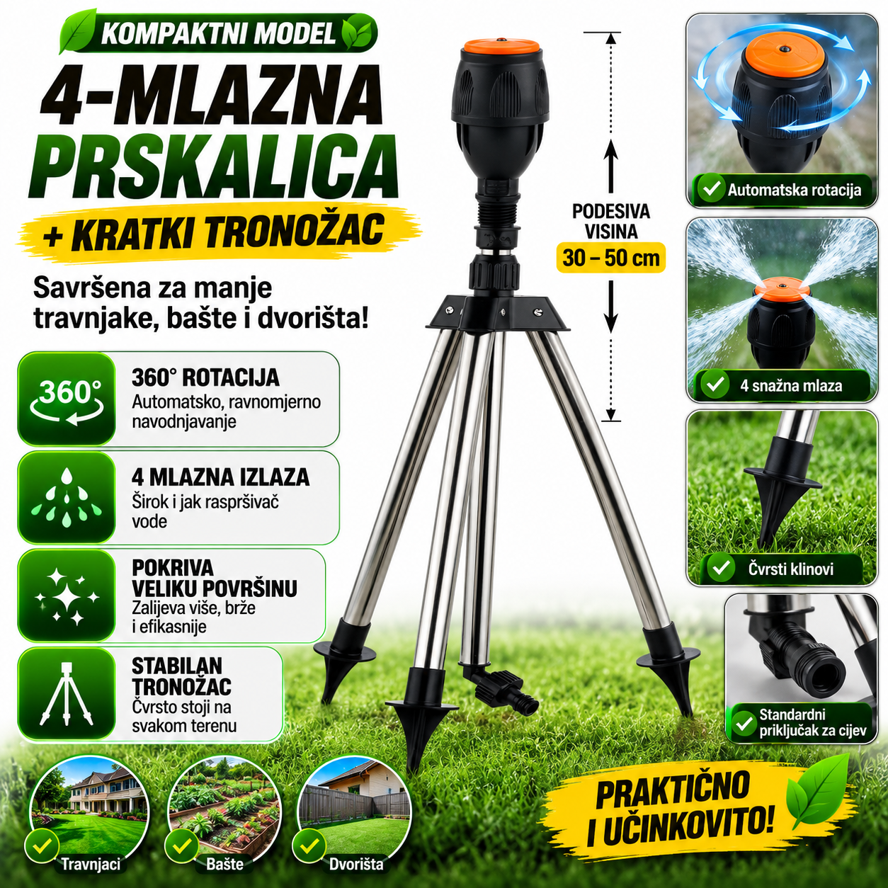 AquaSpin 360™ Prskalica sa Tronošcem