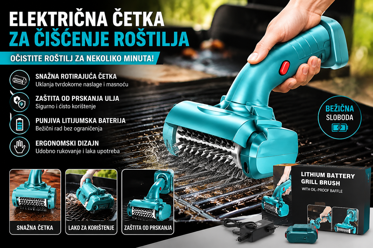 Električna Rotirajuća Četka za Čišćenje Roštilja