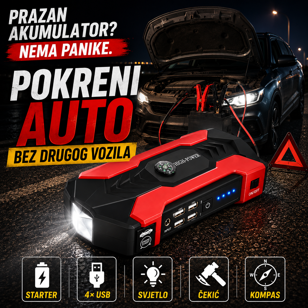 6u1 – Multifunkcionalni Auto Starter za Hitne Situacije