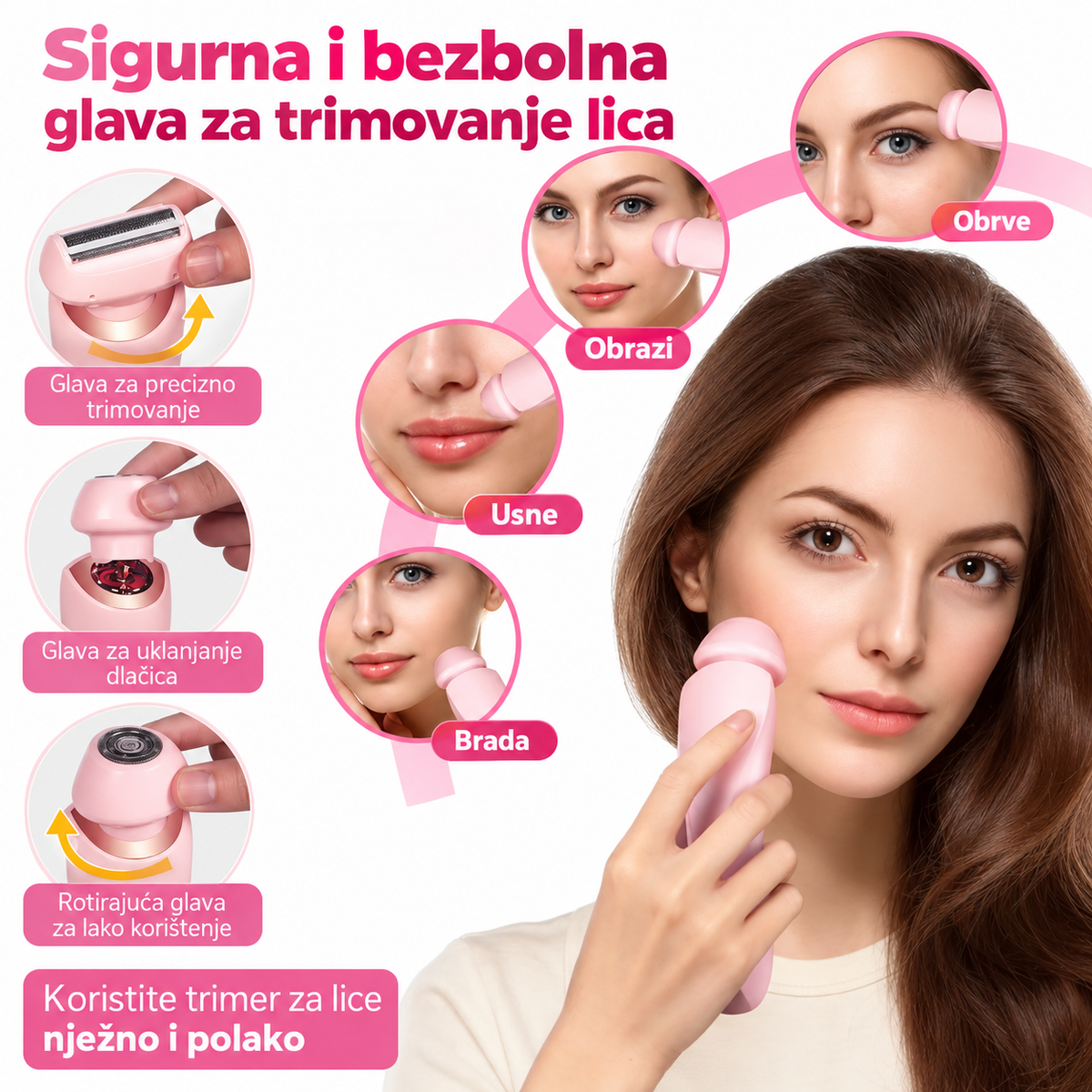 2u1 Električni Trimer za Žene – Za Cijelo Tijelo