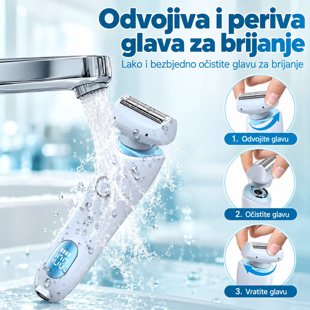 2u1 Električni Trimer za Žene – Za Cijelo Tijelo