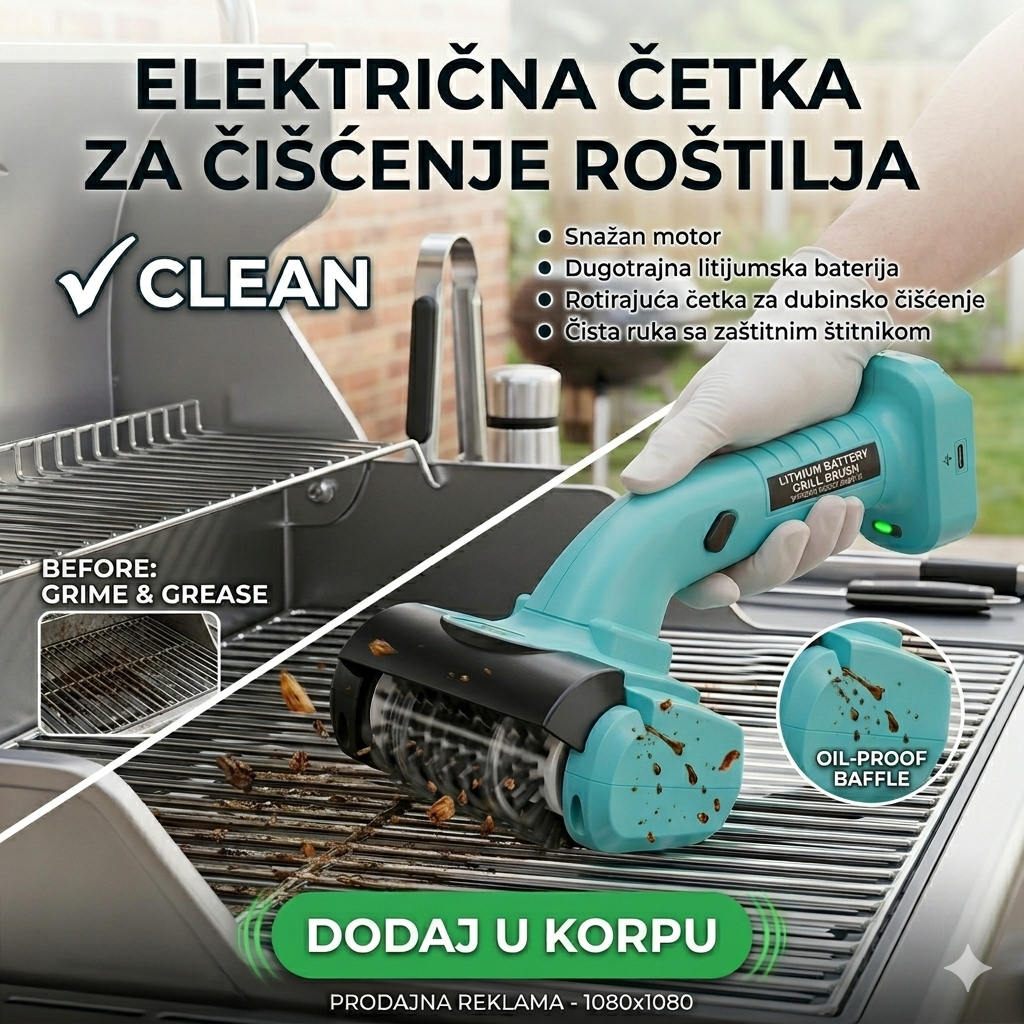 Električna Rotirajuća Četka za Čišćenje Roštilja