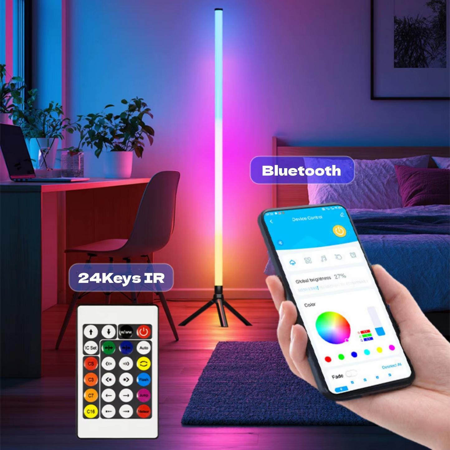 RGBIC Ugaona LED Ambijentalna Lampa 150cm