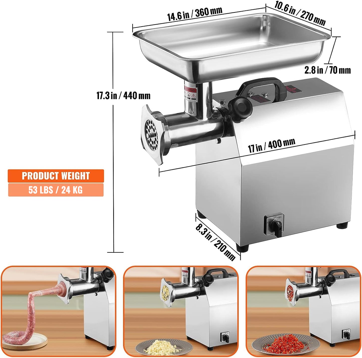 Inox PROFESIONAL - Mašina za Mljevenje Mesa