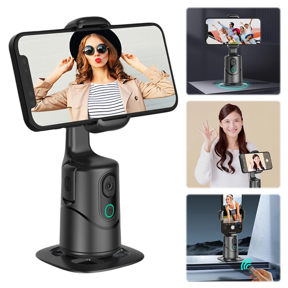 Pametni Selfie Držač za Telefon sa Automatskim Praćenjem – 360° Rotacija